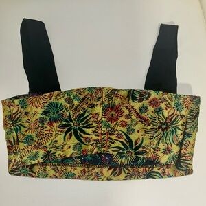 Unique exotic floral crop top